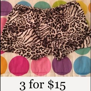 No Boundaries Flowy Animal Print Shorts